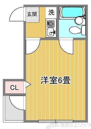 コートダルジャンII(1K/4階)の間取り写真