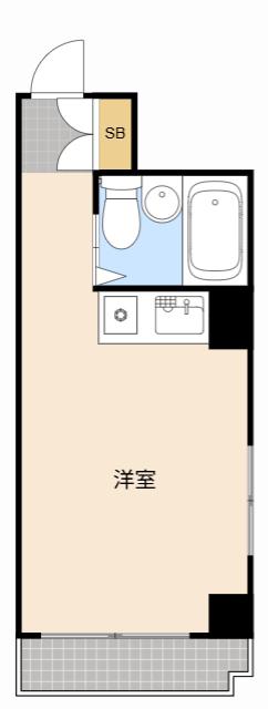 朝日プラザ浜松ステーションスクエア(ワンルーム/9階)の間取り写真