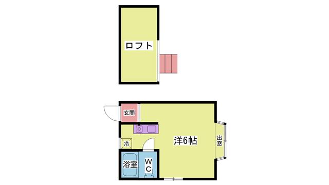 プチメゾン南町(ワンルーム/2階)の間取り写真