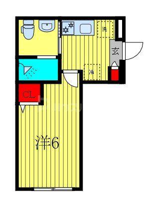 KEIAI RESIDENCE 新柏II(1K/2階)の間取り写真