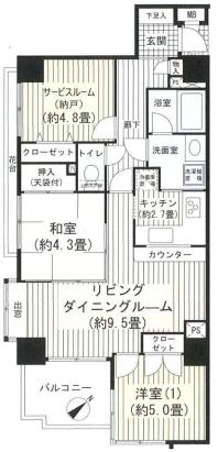 アール・ケープラザ新横浜(2SLDK/8階)の間取り写真