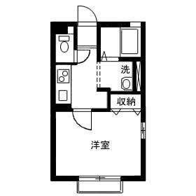 サニースマイル(1K/1階)の間取り写真