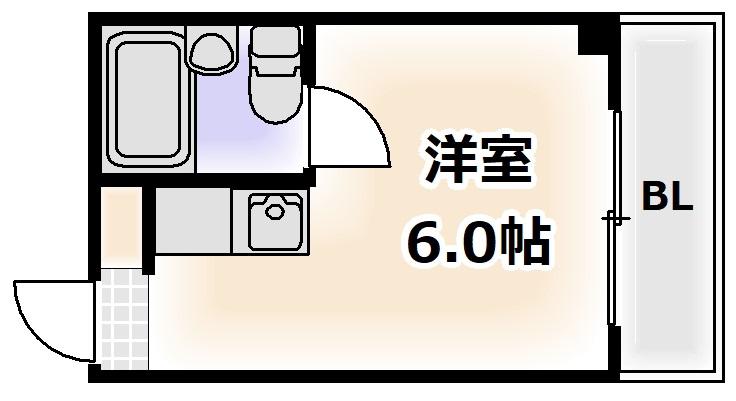 ABENO CINQ(ワンルーム/4階)の間取り写真