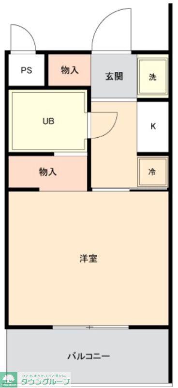 トップ新狭山第二(ワンルーム/2階)の間取り写真