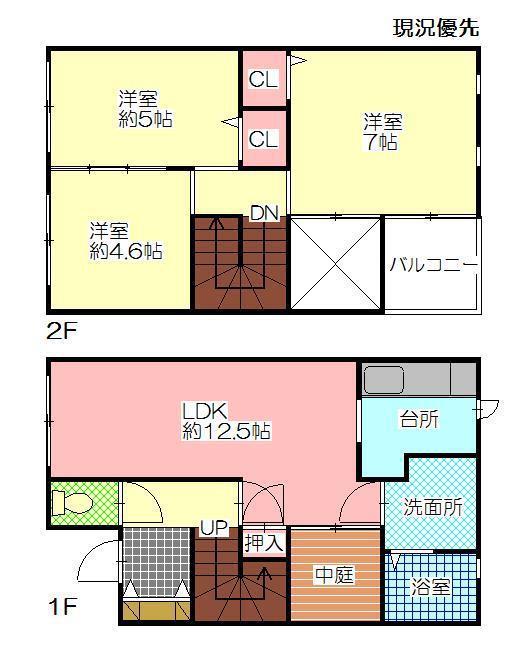 トレステーラ鉄輪東(3LDK/1階)の間取り写真