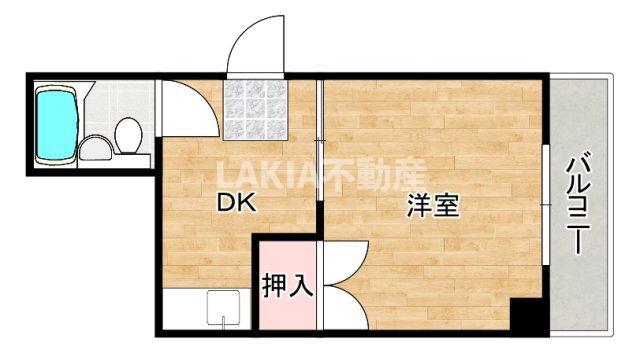 プラスパーハイツ(1DK/5階)の間取り写真