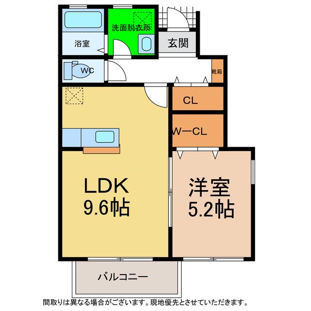 ファインプレイス3(1LDK/1階)の間取り写真