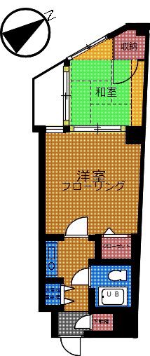 エスペラント叶(2K/4階)の間取り写真