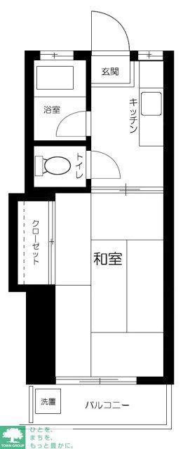 プチテール駒場(1K/2階)の間取り写真