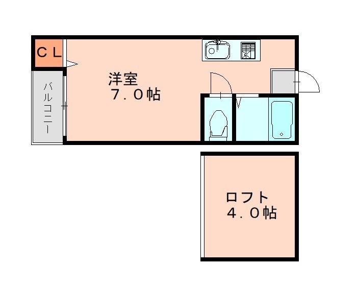 YS COCO(ワンルーム/2階)の間取り写真
