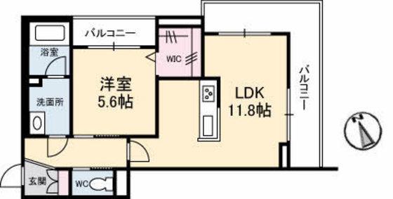 エーデルハオスIV(1LDK/3階)の間取り写真