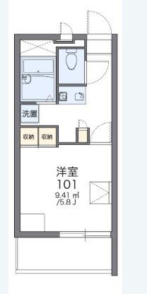 レオパレス楠2(1K/2階)の間取り写真