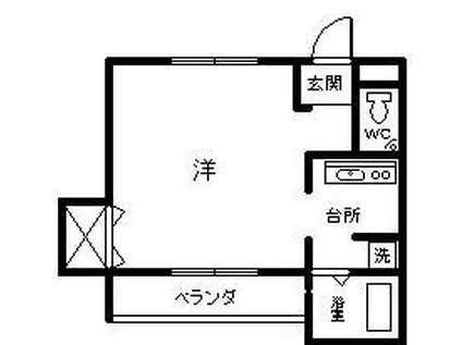 マイライフ21(1K/2階)の間取り写真