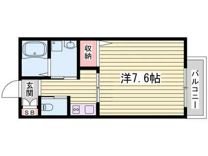 SEKISUI RESIDENCE(1K/1階)の間取り写真