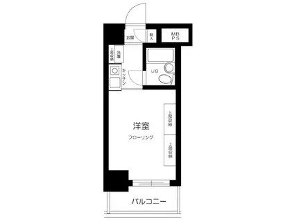 クリオ新子安ファースト(1K/5階)の間取り写真