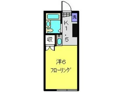 コーポ山田(1K/1階)の間取り写真