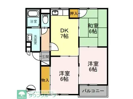 日進セントラルハイツC(3DK/2階)の間取り写真