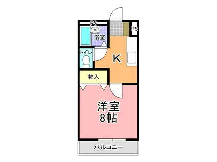 ルミナス(1K/3階)の間取り写真