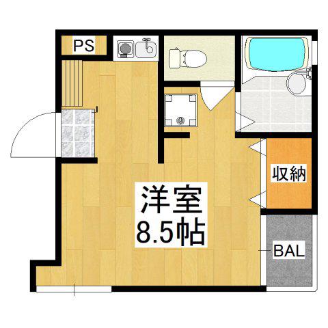 ハイツサンマルク(1K/1階)の間取り写真