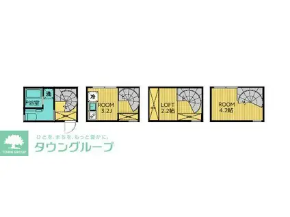 ノース POINT(1DK/1階)の間取り写真