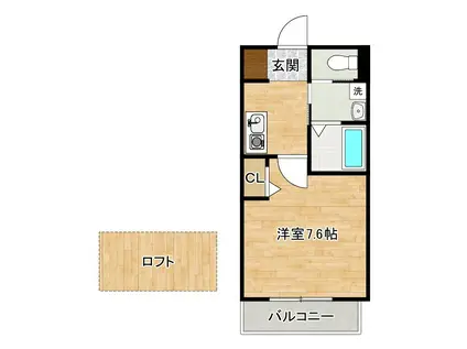 スタンダード九工大前ビル(1K/3階)の間取り写真