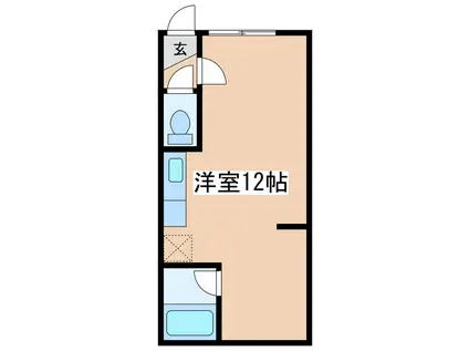 パークサイドO(ワンルーム/3階)の間取り写真