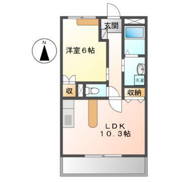 ラ・フォンテカーラ(1LDK/3階)の間取り写真