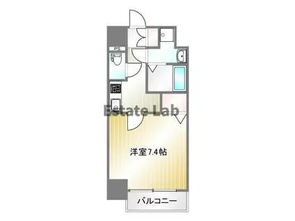 LEGESTA兵庫RIVAGE(1K/8階)の間取り写真