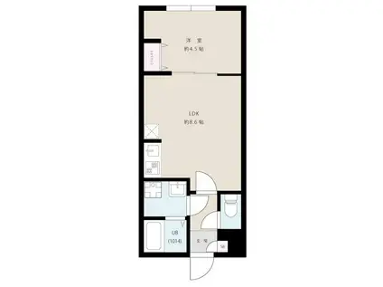 SUNRISE武里駅前(1LDK/1階)の間取り写真