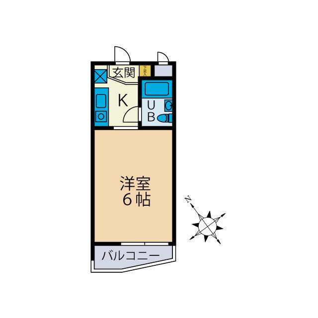 ポケットハイツ本厚木(ワンルーム/3階)の間取り写真