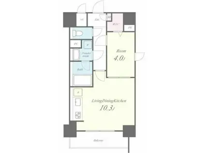 ルノンドームA(1LDK/3階)の間取り写真