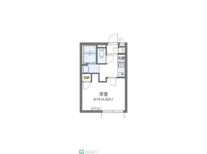 ヴィアロ伊興レジデンスB(1K/1階)の間取り写真