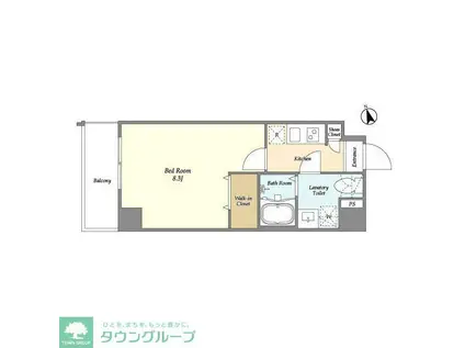 アルファコート綾瀬3(1K/2階)の間取り写真