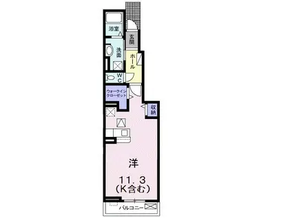 エリタージュ スルガ(ワンルーム/1階)の間取り写真