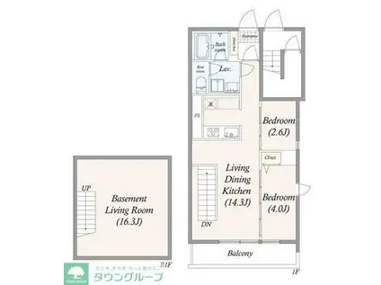 GRAN PASEO三宿(3LDK/B1階)の間取り写真