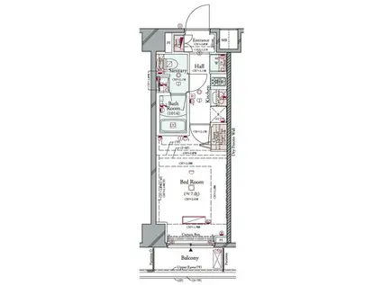 コンシェリア品川 BAYSIDE COURT(1K/3階)の間取り写真
