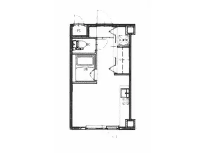 ハイブリッジ11(ワンルーム/4階)の間取り写真