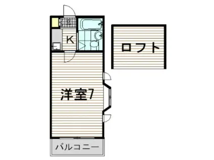 サウサリート西ヶ原(1K/2階)の間取り写真