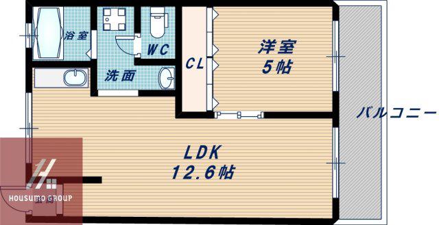 谷田十三マンション(1LDK/3階)の間取り写真