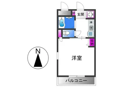 グランドール永和(1K/3階)の間取り写真