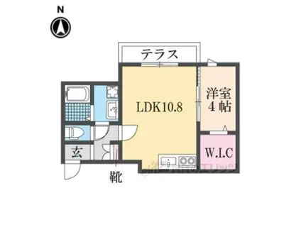 ソレイユビセレクト法蓮町4(1LDK/2階)の間取り写真