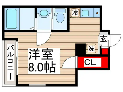 ヴィラセゾン船橋本町II(ワンルーム/3階)の間取り写真