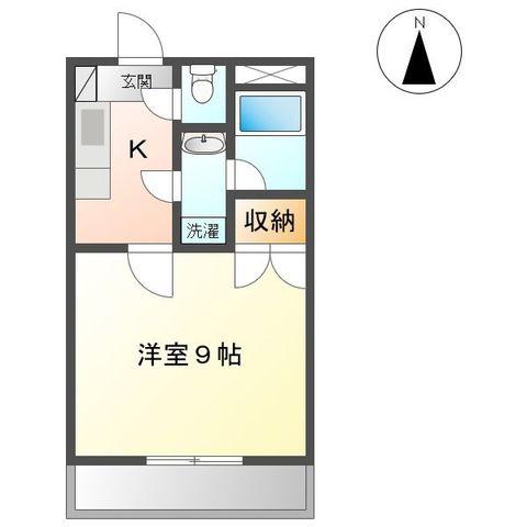 北山101ビル(1K/4階)の間取り写真