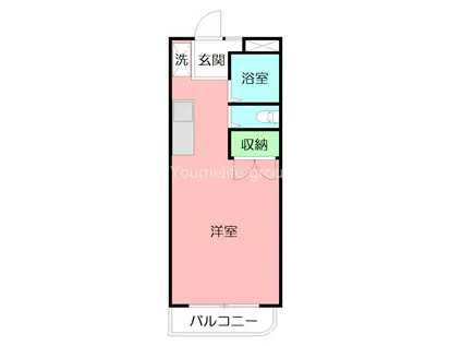 センチュリー21厚木(ワンルーム/2階)の間取り写真