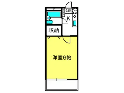 シュロス大泉(1K/1階)の間取り写真