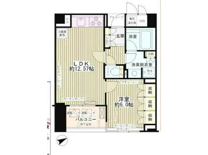 エル・セレーノ西早稲田(1LDK/2階)の間取り写真