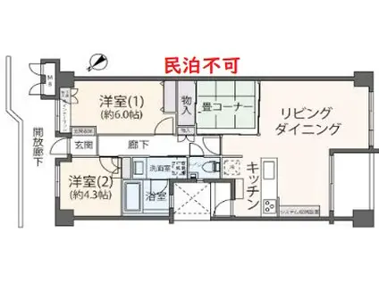 タイプ エス・バイ・エル代々木西原(3LDK/4階)の間取り写真