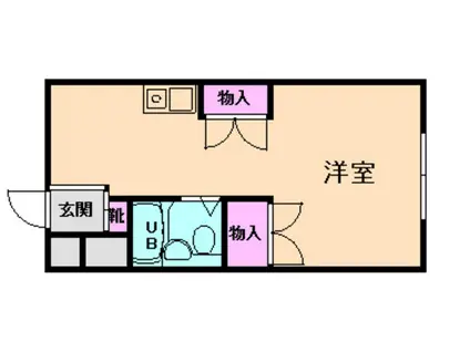 グローイングハウス(1K/2階)の間取り写真