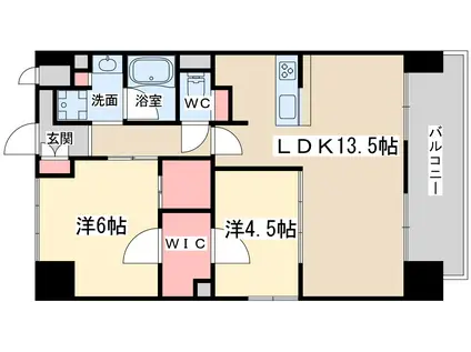 フジマン南森町(2LDK/2階)の間取り写真