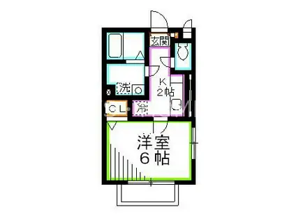 BERGPAS Z(1K/1階)の間取り写真